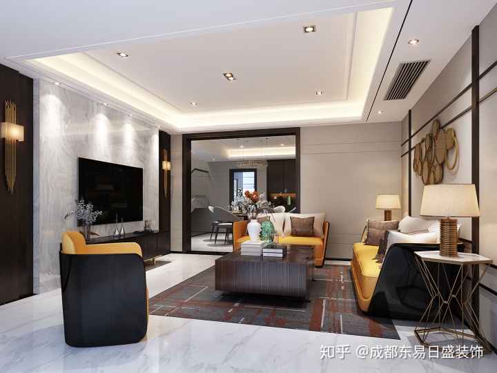 簡潔舒心，簡約明快，220㎡躍層現(xiàn)代簡約風(fēng)格裝修效果圖賞析丨成都東易日盛設(shè)計(jì)作品