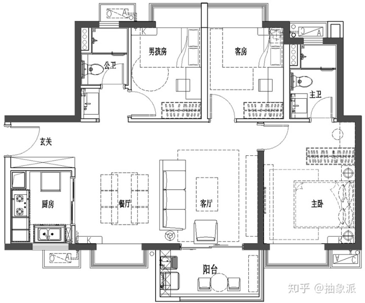現(xiàn)代輕奢裝修效果圖，流行的高規(guī)格家裝，耐看還不過(guò)時(shí)