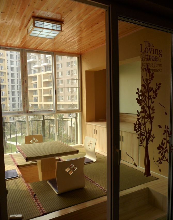 陽臺榻榻米效果圖，陽臺榻榻米布局