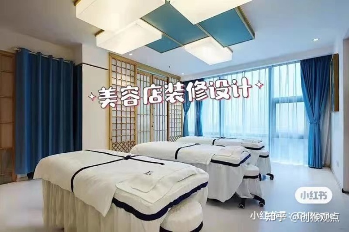 美容店面門(mén)頭設(shè)計(jì)_美容店面裝飾_美容店面裝修