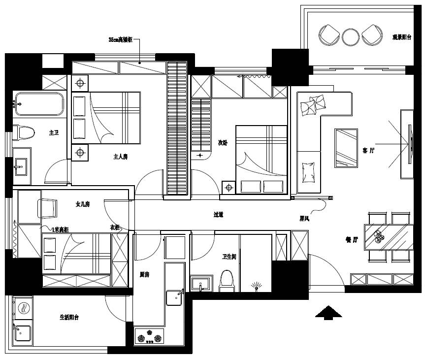 高端大氣的農(nóng)村四層樓房別墅設(shè)計(jì)圖，戶型真不錯(cuò)，占地130多平