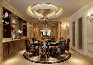 歐式別墅餐廳裝修效果圖,豪華別墅餐廳裝飾,別墅餐廳酒柜,【上海尚層別墅裝飾】?jī)珊恿饔驓W式風(fēng)格咨詢效果圖，尚層裝飾設(shè)計(jì)師牟丹青作品鑒賞！    				