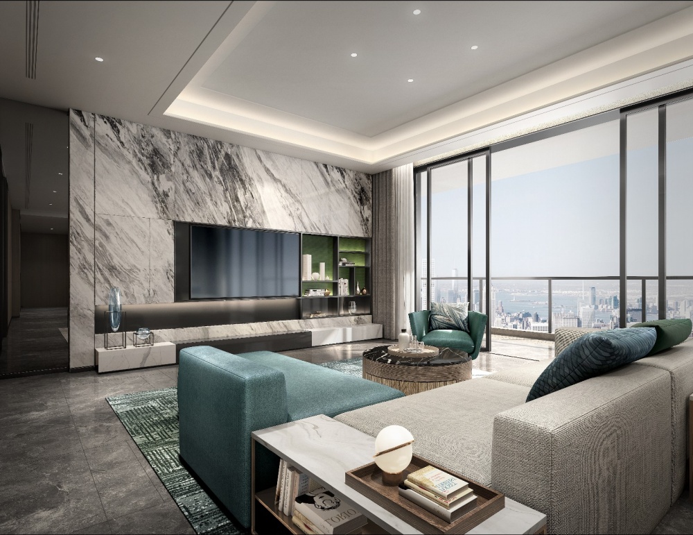 客廳窗簾裝修效果圖效果圖和實(shí)景對比潮流混搭客廳設(shè)計(jì)圖片賞析