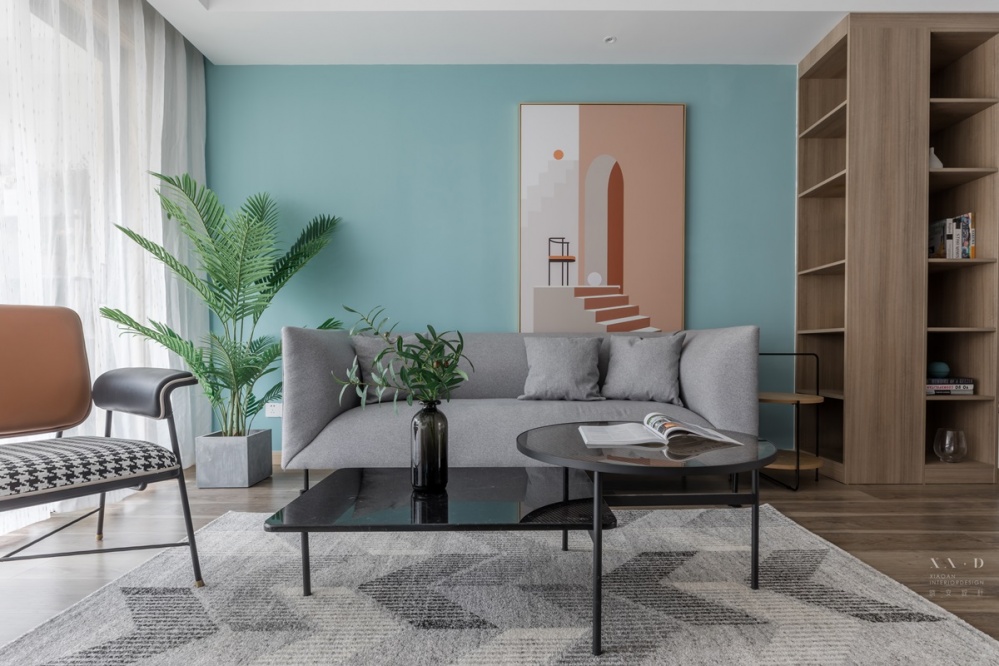 客廳沙發(fā)裝修效果圖四時風(fēng)景，比不過家里的澄澈溫柔北歐極簡客廳設(shè)計(jì)圖片賞析