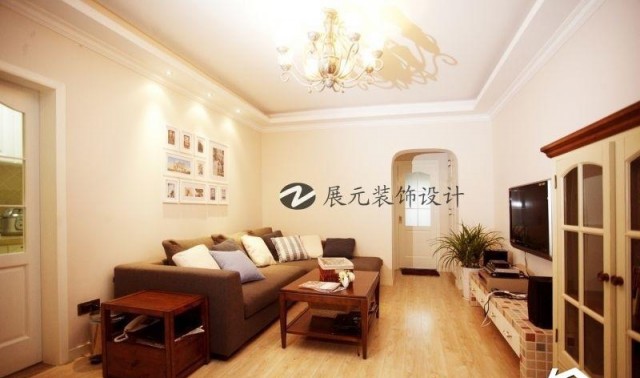 美式鄉(xiāng)村風格小戶型溫馨暖色調富裕型客廳沙發(fā)背景墻沙發(fā)圖片效果圖