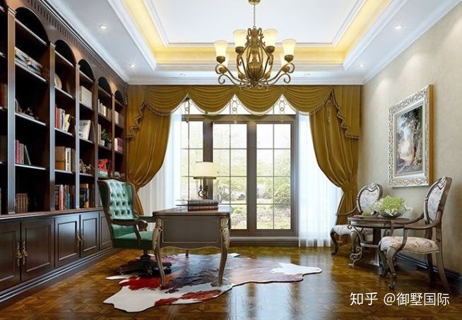 歐式別墅書房設計，各有千秋