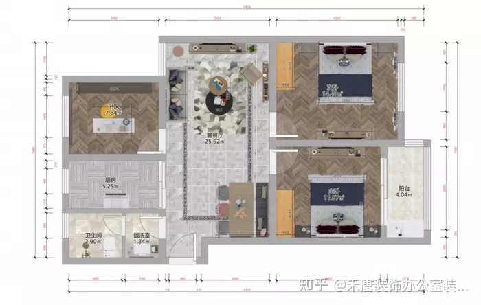 裝修平面設(shè)計(jì)圖軟件_裝修平面圖_小三陽裝修平面效果圖