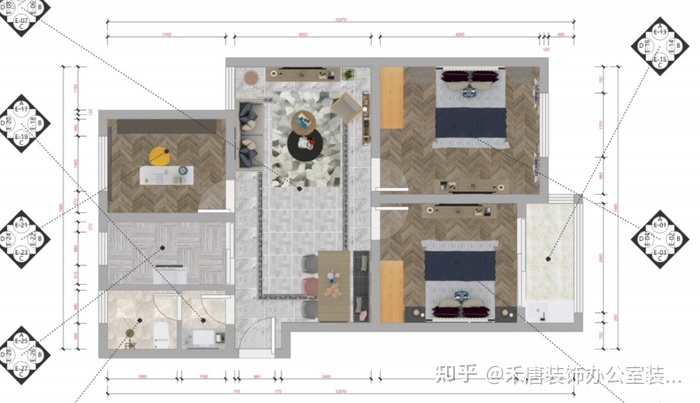 小三陽裝修平面效果圖_裝修平面設(shè)計(jì)圖軟件_裝修平面圖
