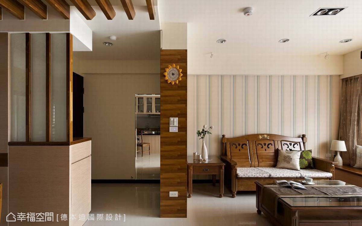 窗簾裝修效果圖玄關+客廳美式田園設計圖片賞析