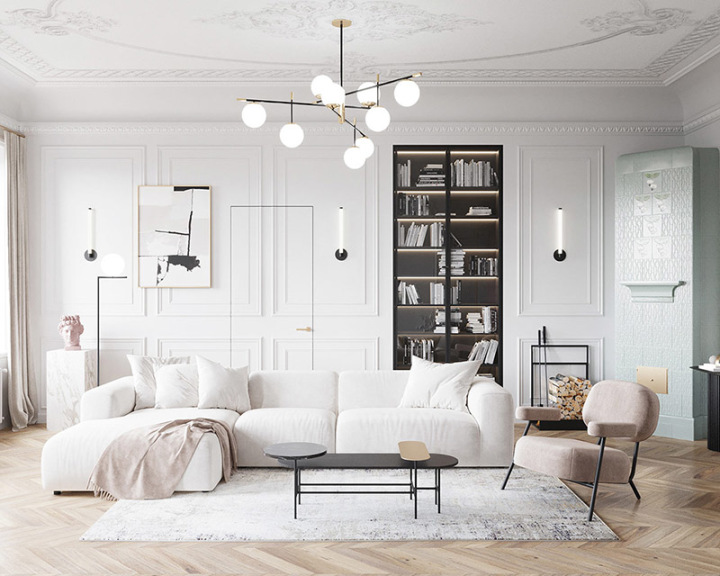 270平法式風(fēng)格裝修設(shè)計，精致優(yōu)雅的內(nèi)飾展現(xiàn)出耳目一新的宏偉感