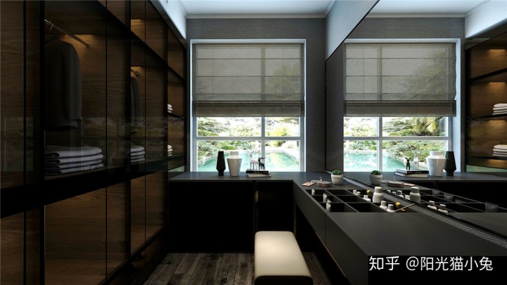 別墅裝修樣板房，衣帽間設(shè)計講究多