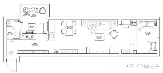 60平米小戶型，客廳臥室全開(kāi)放，榻榻米高低床，比多一間房還實(shí)用