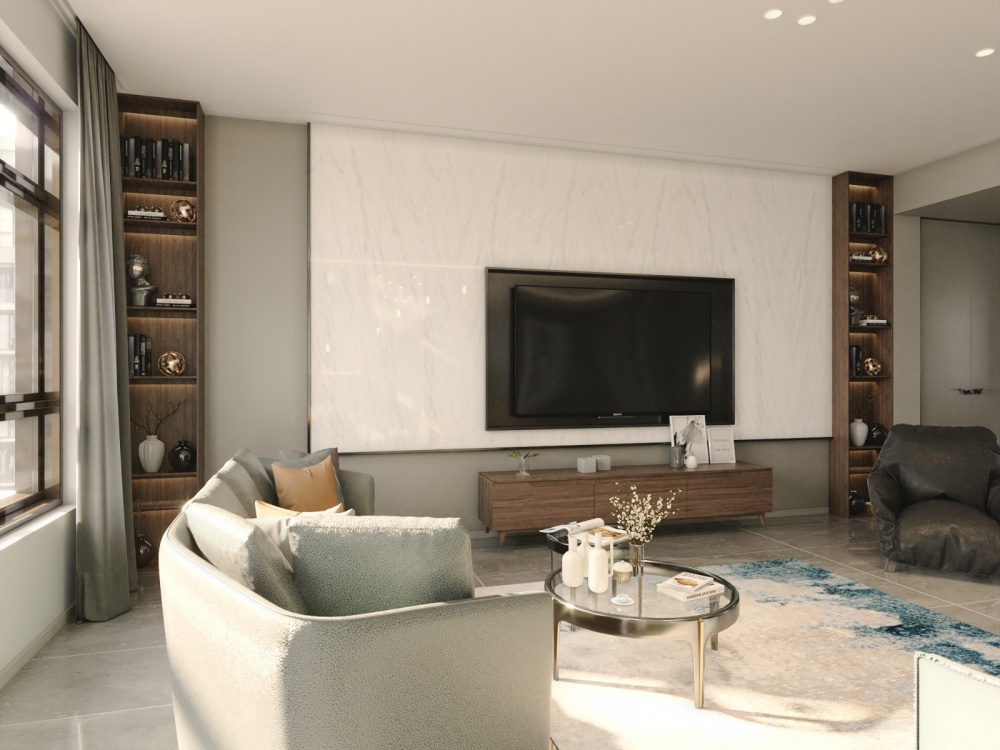 客廳窗簾裝修效果圖復式樓現(xiàn)代極簡風格設(shè)計現(xiàn)代簡約客廳設(shè)計圖片賞析