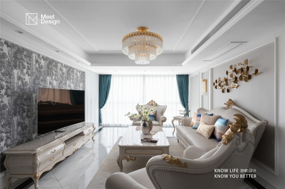 客廳窗簾裝修效果圖優(yōu)雅歐式，帶你探秘融化在奶油里歐式豪華客廳設(shè)計圖片賞析