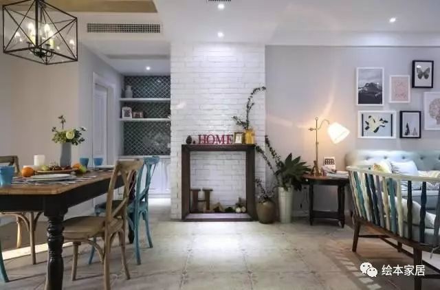 簡(jiǎn)約美式三居案例效果圖，給你一個(gè)清爽舒適的家