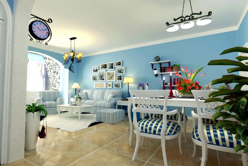 地中海裝修風格_田園風格臥室裝修效果圖小戶型裝修效果圖_中海別墅風格