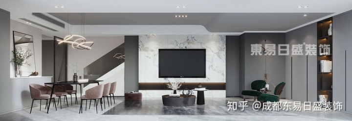 152平躍層輕奢風(fēng)格裝修效果圖，成都裝修公司推薦案例