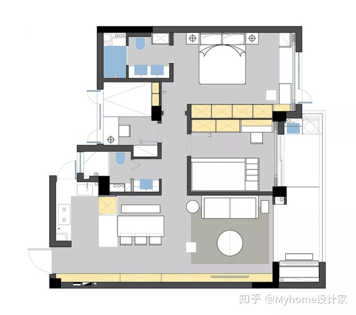 三室兩廳兩衛(wèi)裝修效果圖現(xiàn)代風_三室兩廳兩衛(wèi)裝修效果圖圖片_三室2衛(wèi)裝修