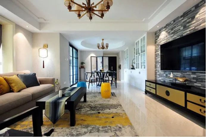 120平的三居室裝修，新中式裝修效果圖，獨(dú)特的東方韻味之美