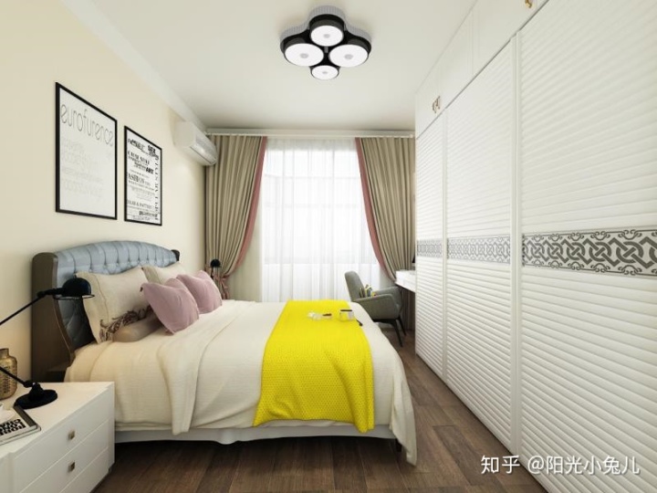 90㎡兩室一廳裝修樣板房！婚房裝修效果圖！昏暗的頂樓能裝這么好看？神奇