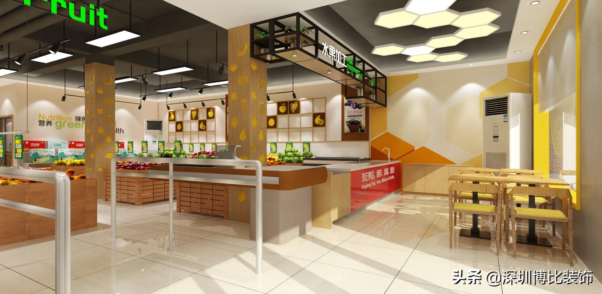 水果店裝修圖片_水果超市裝修圖片_復古藏店裝修圖片