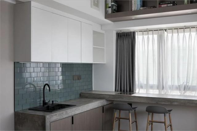 酒店公寓裝修效果圖(35㎡酒店式開(kāi)間單身公寓，半平米都沒(méi)浪費(fèi)，還裝得很有檔次)(圖10)